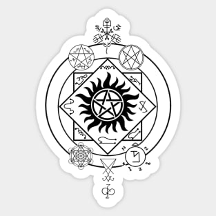 Supernatural Sigils and Wardings and Seals - mightbelucifer Sticker